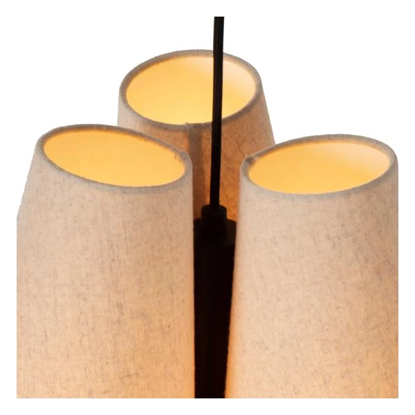 Lucide GREGORY - Pendelleuchten - Ø 34,3 cm - 3xE27 - Beige - detail 2